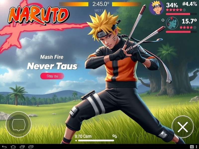 Free Fire MAX x Naruto gameplay featuring Naruto Uzumaki and Sasuke Uchiha in battle