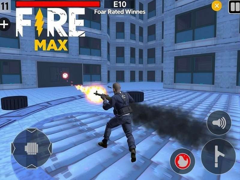 Free Fire MAX gameplay on PC with emulator interface