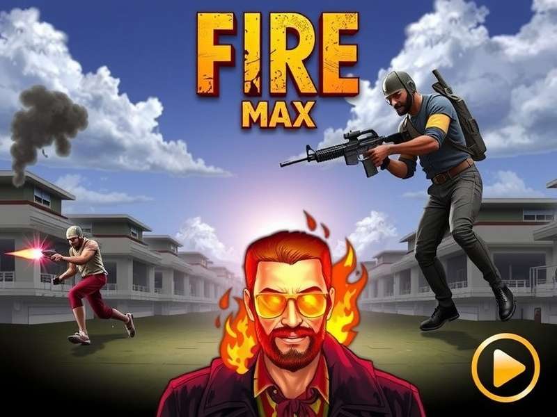 Free Fire MAX on Google Play Store with gameplay visuals