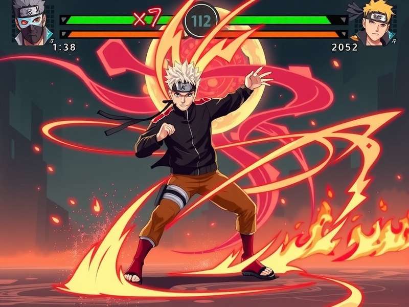 Free Fire MAX x Naruto Chapter 2 collaboration banner showing Naruto and Sasuke in Free Fire style