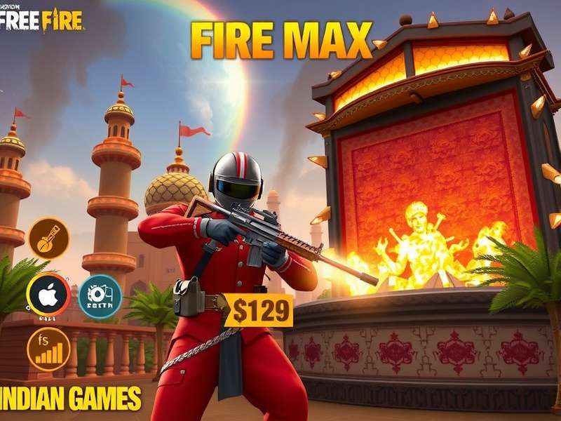 Free Fire MAX Beta gameplay screenshot showing enhanced graphics and new interface