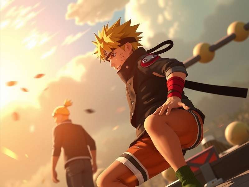 Free Fire MAX Naruto Shippuden Chapter 2 Trailer Key Visual showing Naruto and Sasuke in Free Fire style