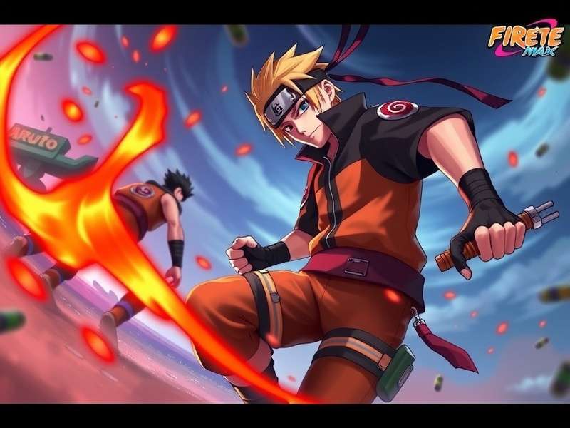 Free Fire MAX x Naruto Crossover Event Visual featuring Naruto and Sasuke in-game