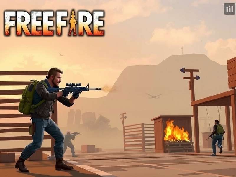 Free Fire MAX Squad engaging in a intense battle in Pochinok