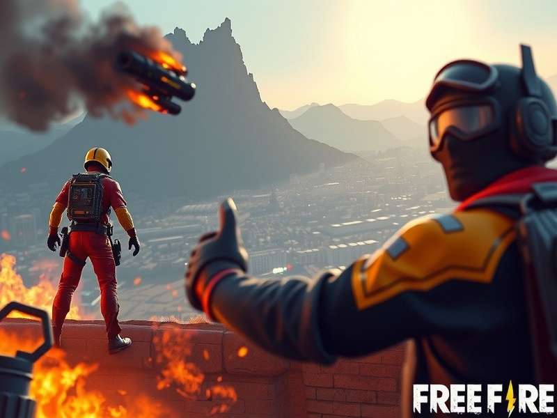 Free Fire MAX intense battle scene
