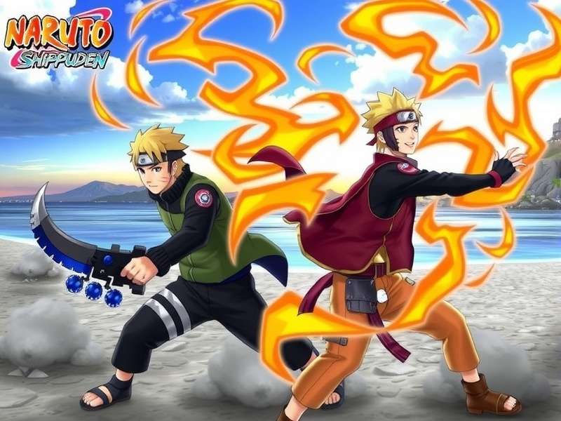 Free Fire MAX and Naruto Shippuden collaboration key visual showing Naruto, Sasuke, and Kakashi in FF MAX style