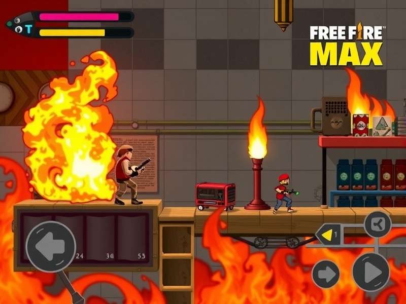 Free Fire MAX gameplay action scene showing character combat