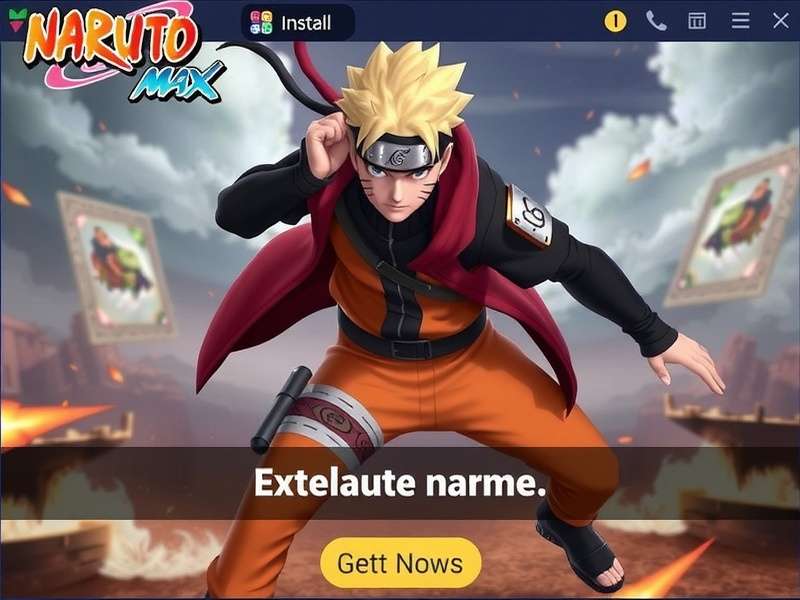 Free Fire Max X Naruto Installation Screen