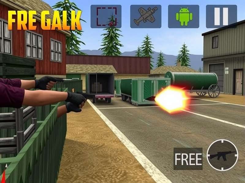 Free Fire MAX gameplay action with squad in Bermuda map