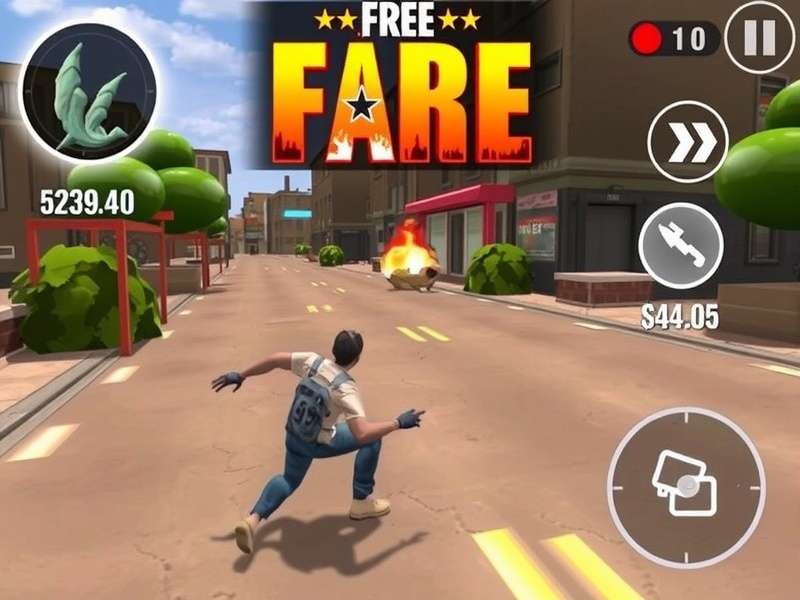 Free Fire MAX gameplay video montage featuring battle royale action, weapons, and squad play