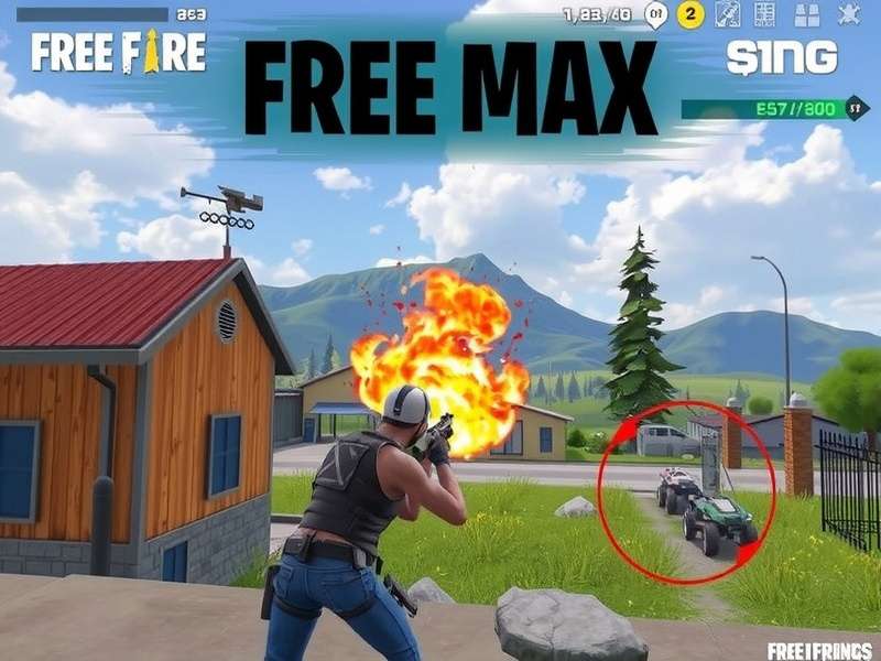 Free Fire Max 2025 banner showing game characters and new season features for Indian players